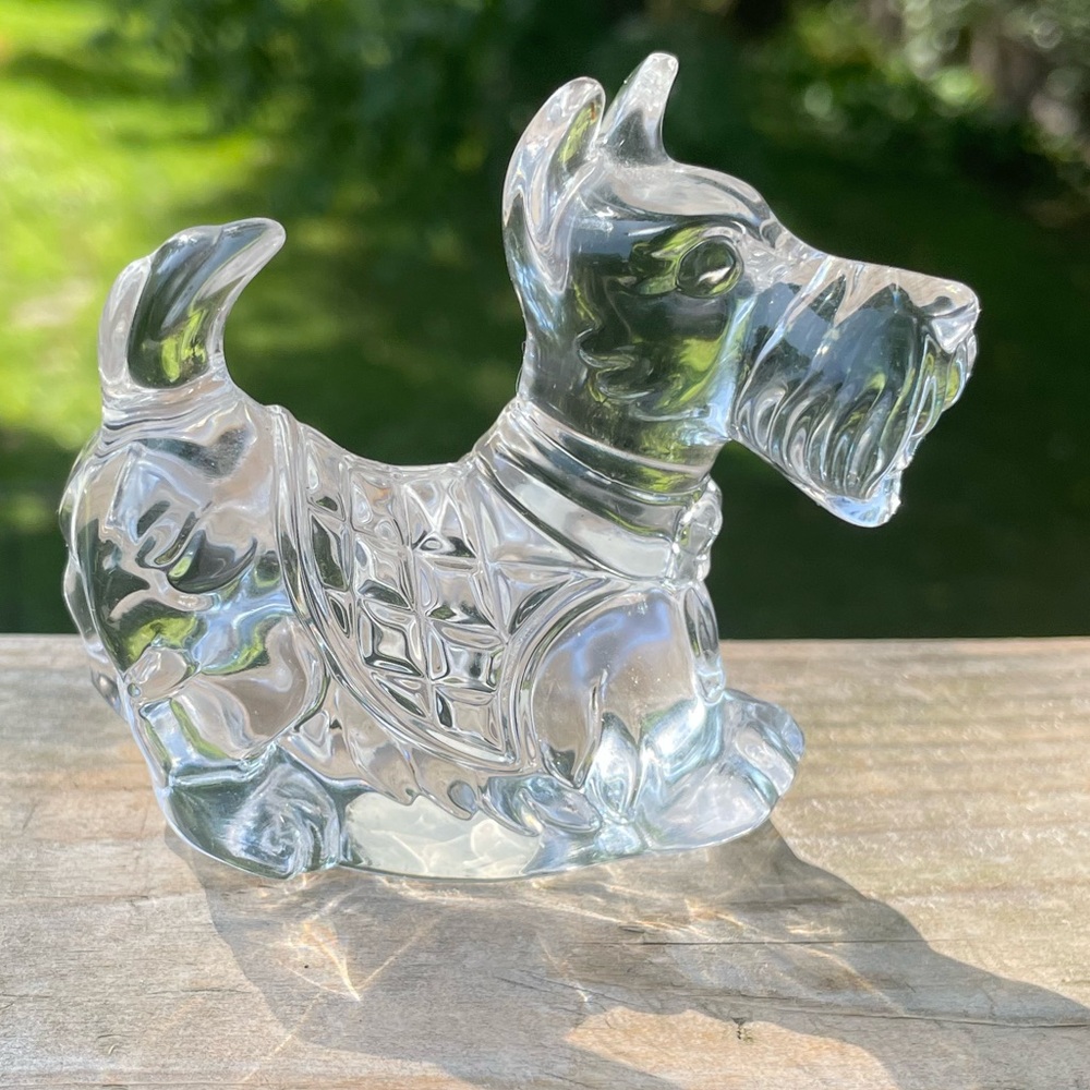 Vintage Princess House Crystal Rocking Scottie Dog